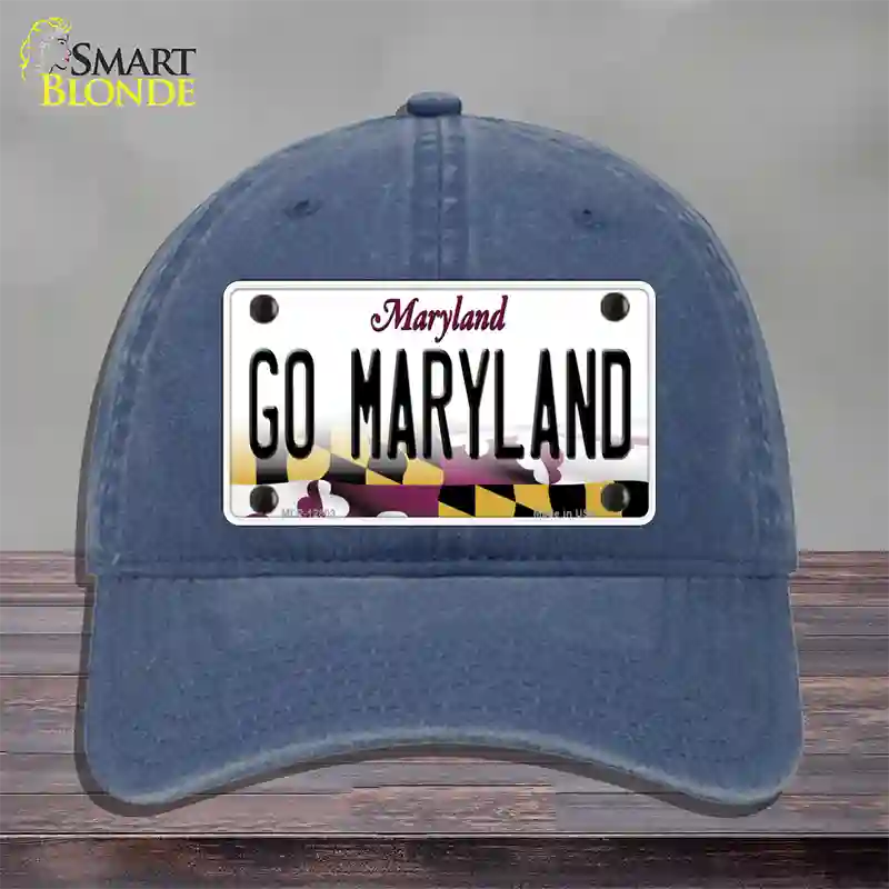 Go Maryland Novelty License Plate Hat Tag Unconstructed Cotton / Navy