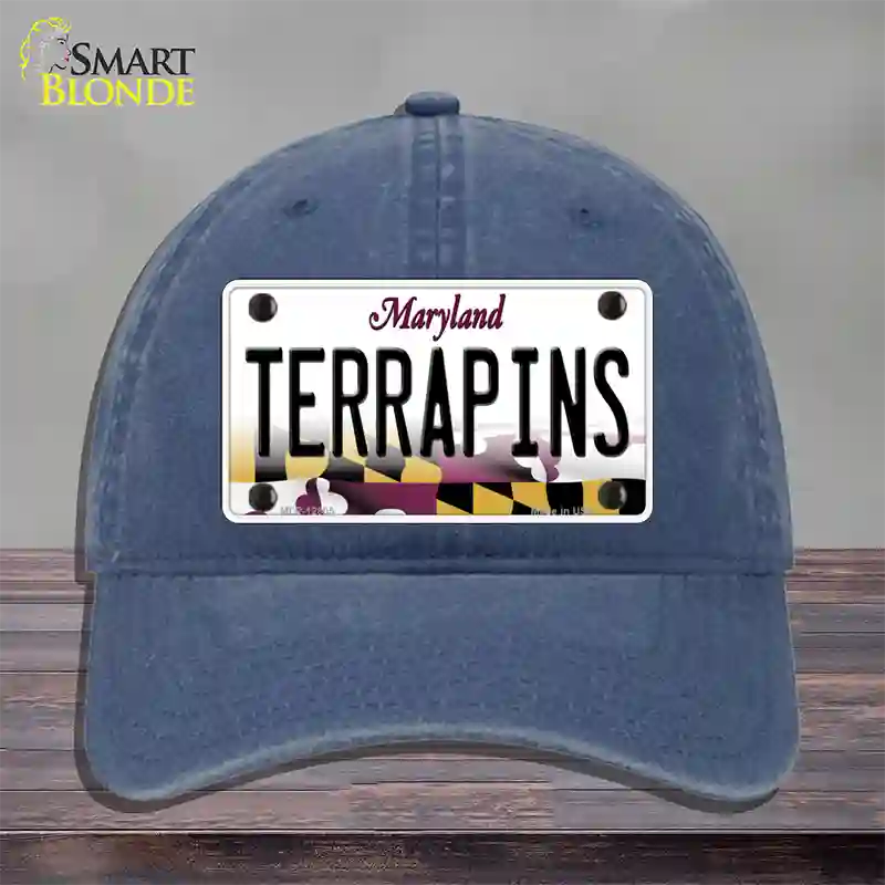 Terrapins Novelty License Plate Hat Tag Unconstructed Cotton / Navy