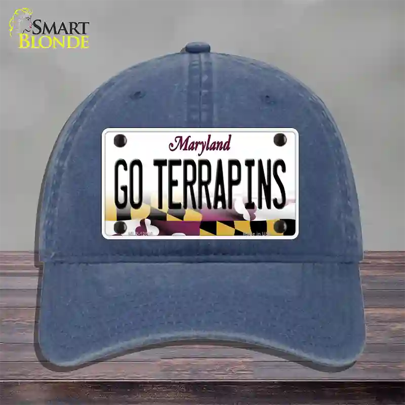 Go Terrapins Novelty License Plate Hat Tag Unconstructed Cotton / Navy