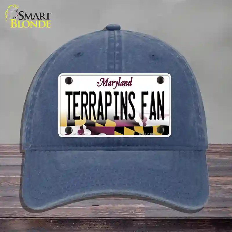 Terrapins Fan Novelty License Plate Hat Tag Unconstructed Cotton / Navy