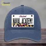 Naval Academy Novelty License Plate Hat Tag Unconstructed Cotton / Navy