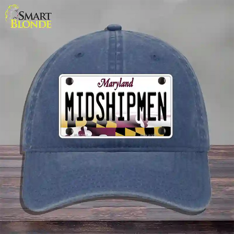 Midshipmen Novelty License Plate Hat Tag Unconstructed Cotton / Navy