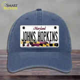 Johns Hopkins Novelty License Plate Hat Tag Unconstructed Cotton / Navy