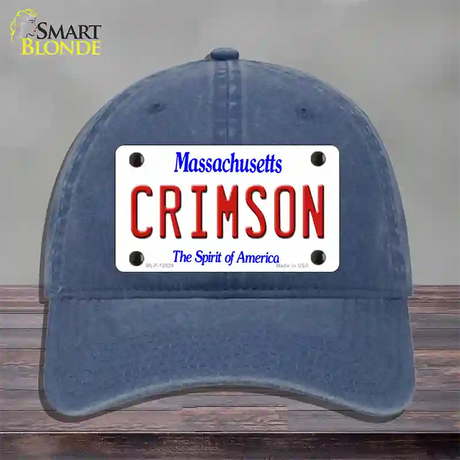 Crimson Novelty License Plate Hat Unconstructed Cotton / Navy