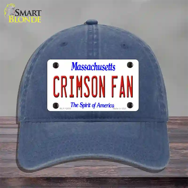 Crimson Fan Novelty License Plate Hat Unconstructed Cotton / Navy