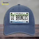 Go Broncos Michigan Novelty License Plate Hat Unconstructed Cotton / Navy