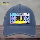 Go Bulldogs Mississippi Novelty License Plate Hat Unconstructed Cotton / Navy