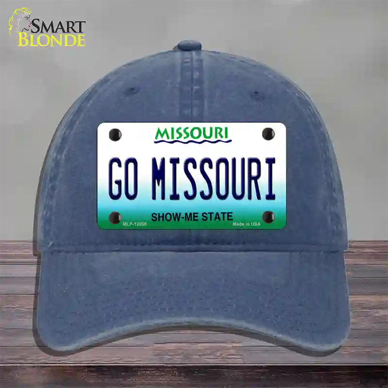 Go Missouri Novelty License Plate Hat Unconstructed Cotton / Navy