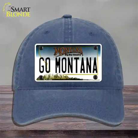 Go Montana Novelty License Plate Hat Unconstructed Cotton / Navy