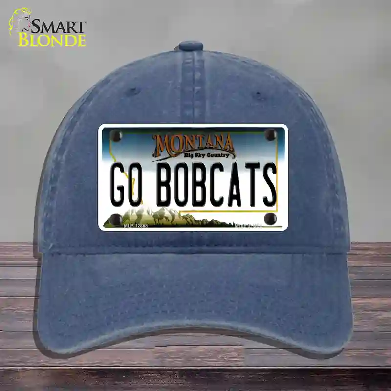 Go Bobcats Novelty License Plate Hat Unconstructed Cotton / Navy