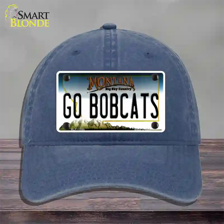 Go Bobcats Novelty License Plate Hat Unconstructed Cotton / Navy