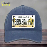 Nebraska Fan Novelty License Plate Hat Unconstructed Cotton / Navy