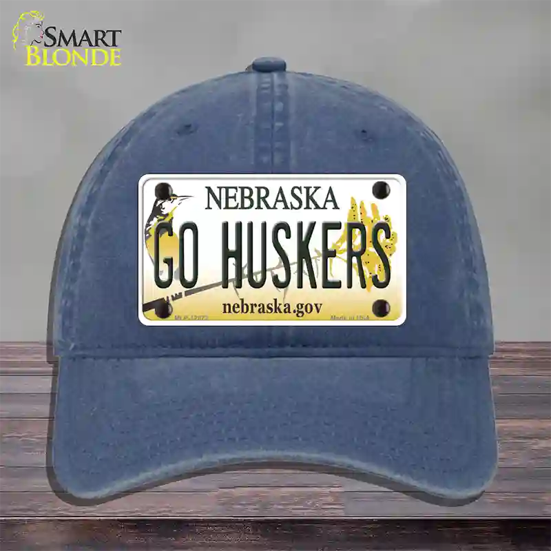 Go Huskers Novelty License Plate Hat Unconstructed Cotton / Navy