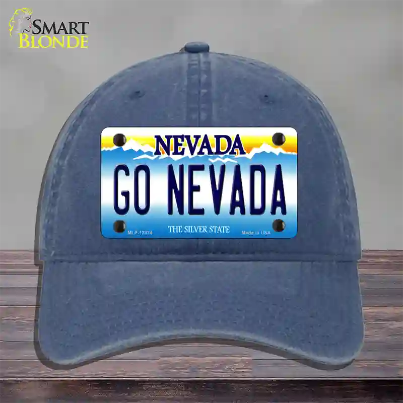 Go Nevada Novelty License Plate Hat Unconstructed Cotton / Navy