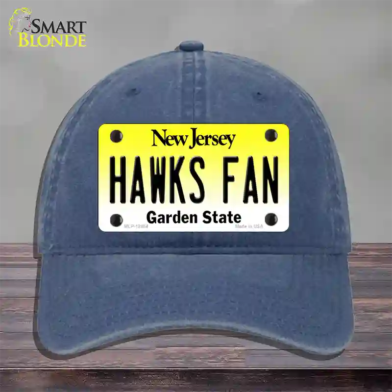 Hawks Fan New Jersey Novelty License Plate Hat Unconstructed Cotton / Navy