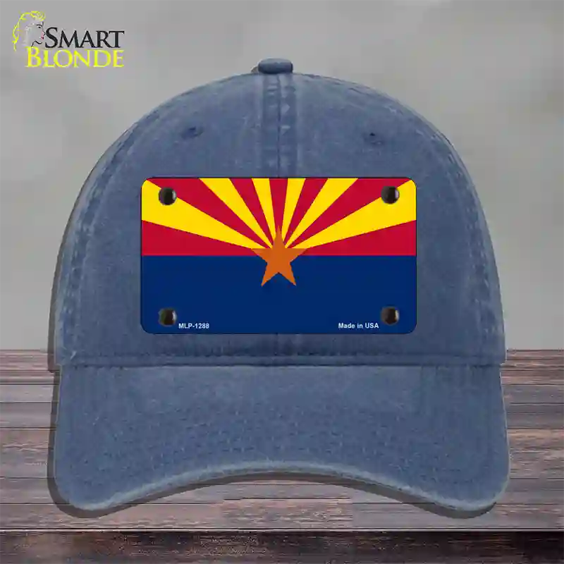 Arizona Small Star Novelty License Plate Hat Unconstructed Cotton / Navy