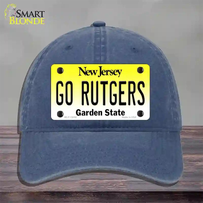 Go Rutgers Novelty License Plate Hat Unconstructed Cotton / Navy