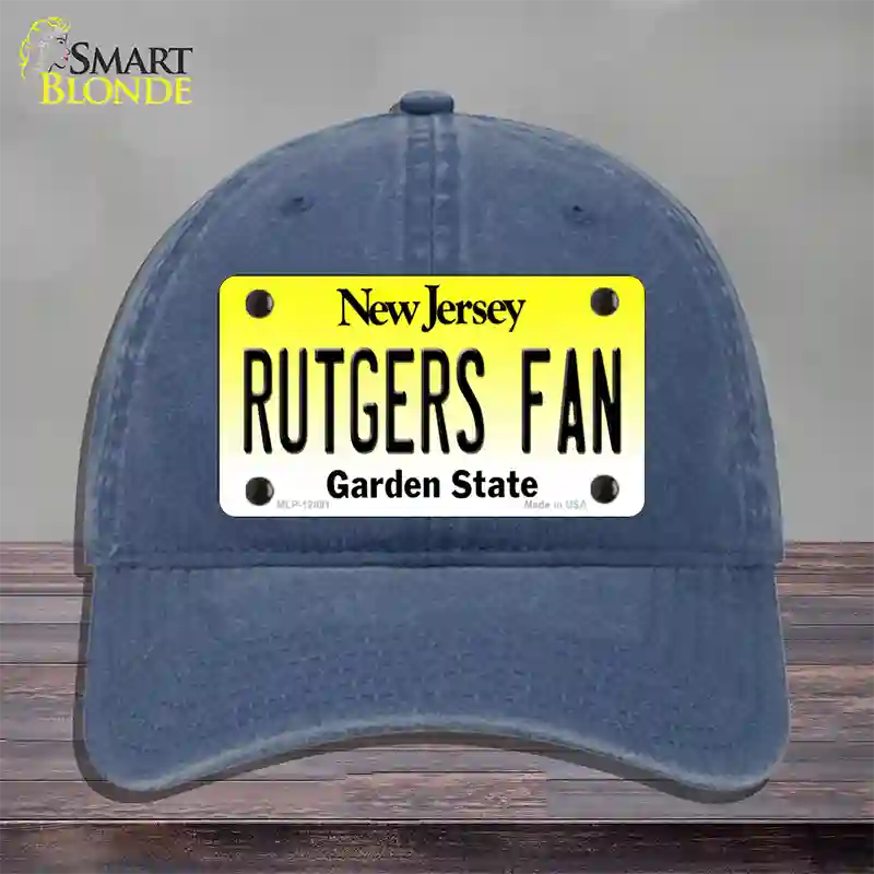 Rutgers Fan Novelty License Plate Hat Unconstructed Cotton / Navy