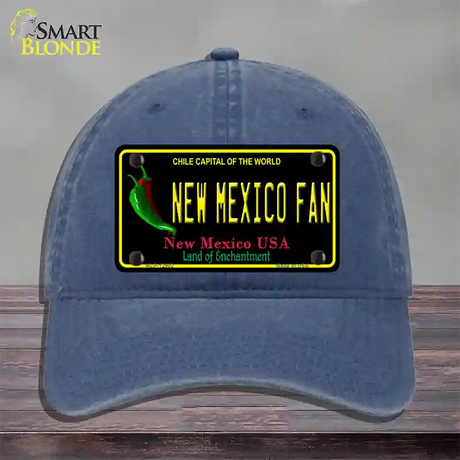 New Mexico Fan Novelty License Plate Hat Unconstructed Cotton / Navy