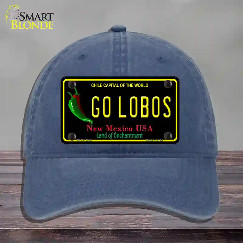 Go Lobos Novelty License Plate Hat Unconstructed Cotton / Navy