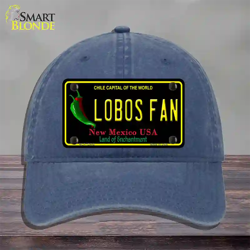 Lobos Fan Novelty License Plate Hat Unconstructed Cotton / Navy