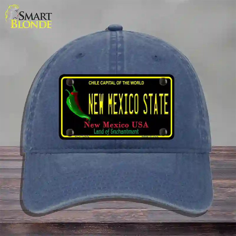 New Mexico State Novelty License Plate Hat Unconstructed Cotton / Navy