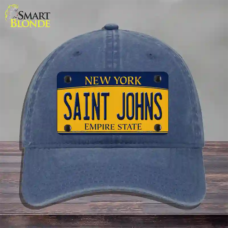 Saint Johns Novelty License Plate Hat Unconstructed Cotton / Navy