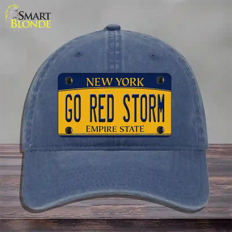 Go Red Storm Novelty License Plate Hat Unconstructed Cotton / Navy