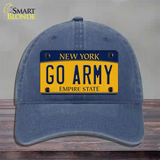 Go Army Novelty License Plate Hat Unconstructed Cotton / Navy