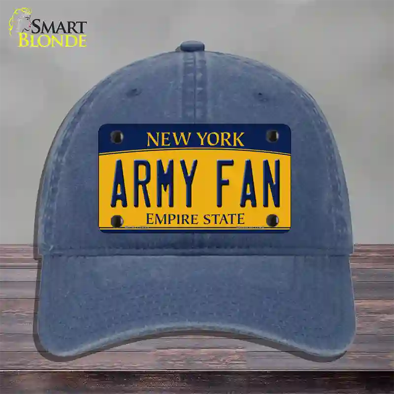 Army Fan Novelty License Plate Hat Unconstructed Cotton / Navy