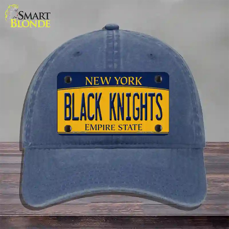 Black Knights Novelty License Plate Hat Unconstructed Cotton / Navy