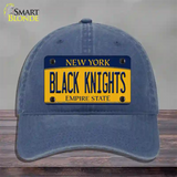 Black Knights Novelty License Plate Hat Unconstructed Cotton / Navy