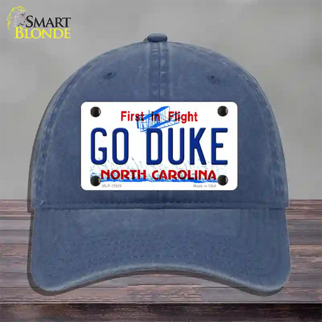 Go Duke Novelty License Plate Hat Unconstructed Cotton / Navy