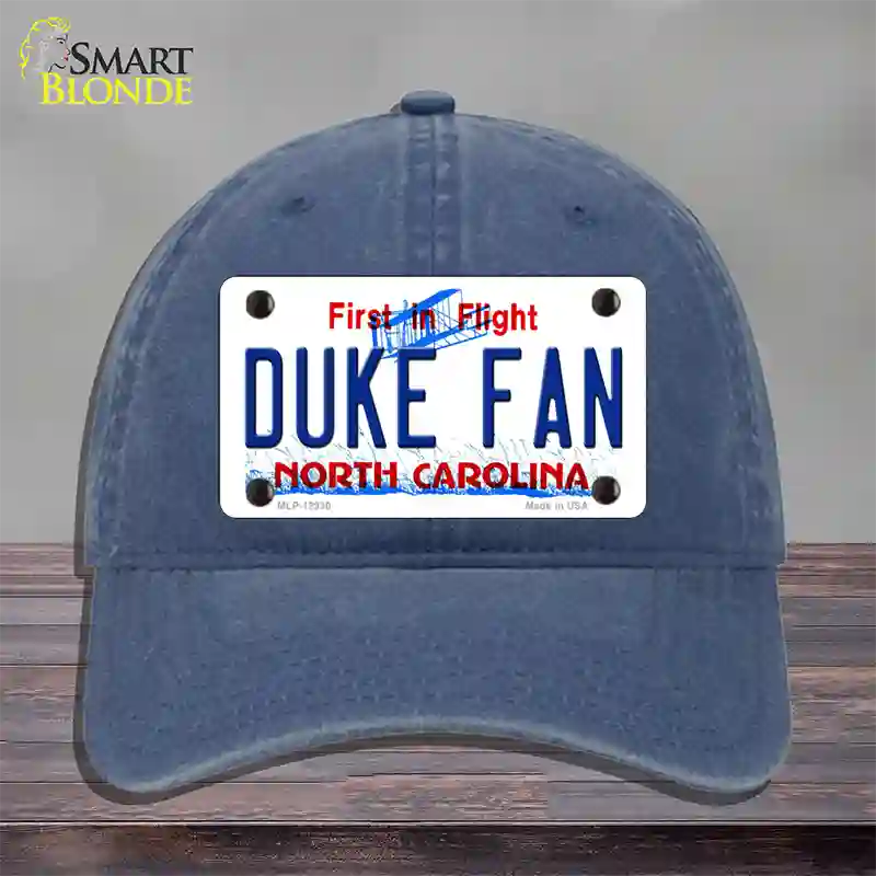 Duke Fan Novelty License Plate Hat Unconstructed Cotton / Navy