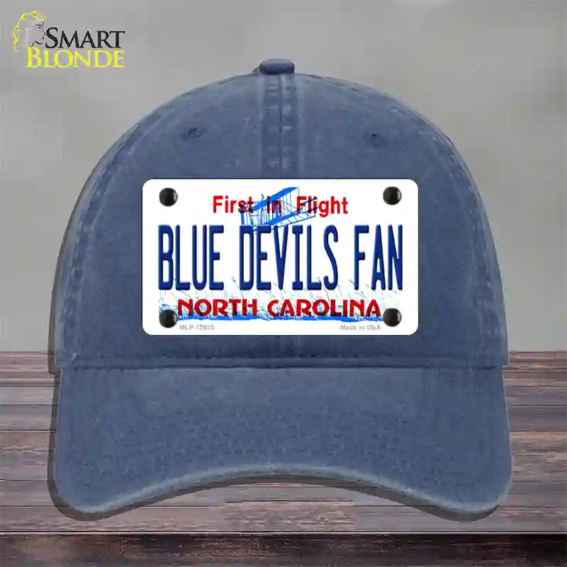 Blue Devils Fan Novelty License Plate Hat Unconstructed Cotton / Navy