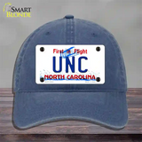 Univ North Carolina Novelty License Plate Hat Unconstructed Cotton / Navy