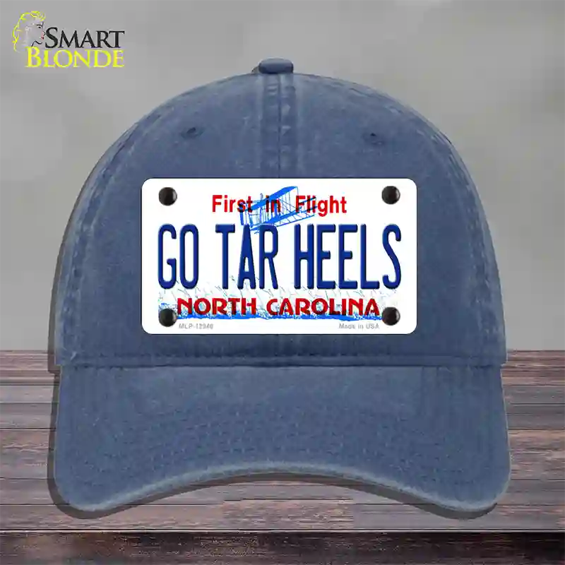 Go Tar Heels Novelty License Plate Hat Unconstructed Cotton / Navy