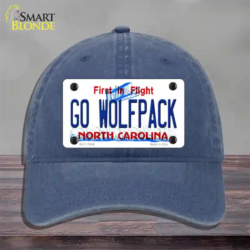 Go Wolfpack Novelty License Plate Hat Unconstructed Cotton / Navy