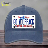 Go Wolfpack Novelty License Plate Hat Unconstructed Cotton / Navy