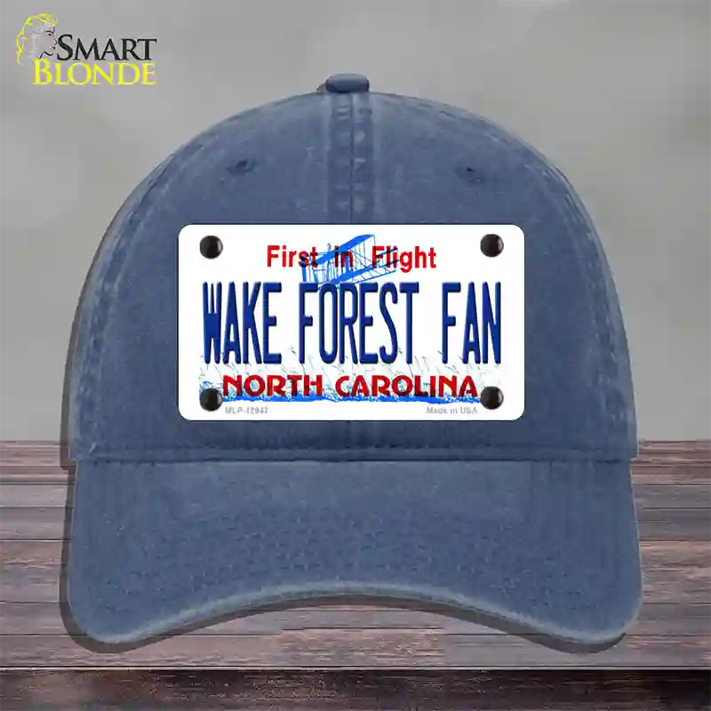 Wake Forest Fan Novelty License Plate Hat Unconstructed Cotton / Navy