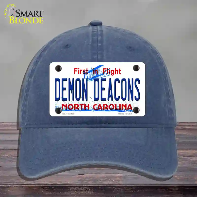 Demon Deacons Novelty License Plate Hat Unconstructed Cotton / Navy