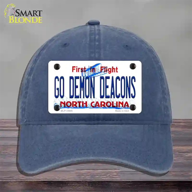 Go Demon Deacons Novelty License Plate Hat Unconstructed Cotton / Navy