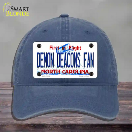 Demon Deacons Fan Novelty License Plate Hat Unconstructed Cotton / Navy