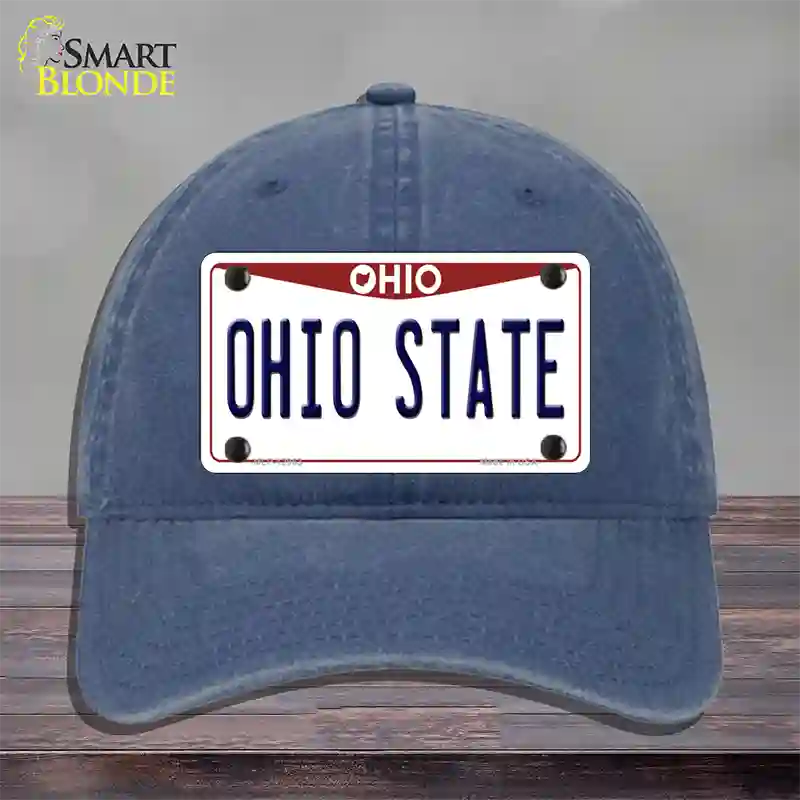 Ohio State Univ Novelty License Plate Hat Unconstructed Cotton / Navy