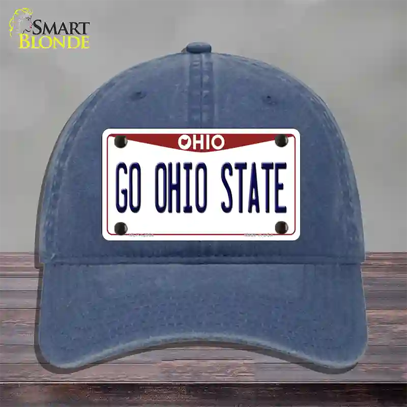 Go Ohio State Novelty License Plate Hat Unconstructed Cotton / Navy