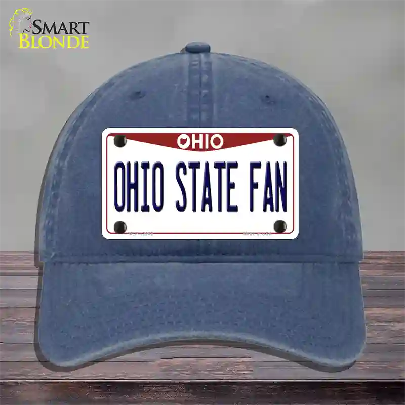 Ohio State Fan Novelty License Plate Hat Unconstructed Cotton / Navy