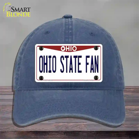 Ohio State Fan Novelty License Plate Hat Unconstructed Cotton / Navy