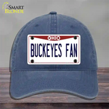 Buckeyes Fan Novelty License Plate Hat Unconstructed Cotton / Navy