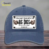 Run With The Big Dogs Novelty License Plate Hat Unconstructed Cotton / Navy