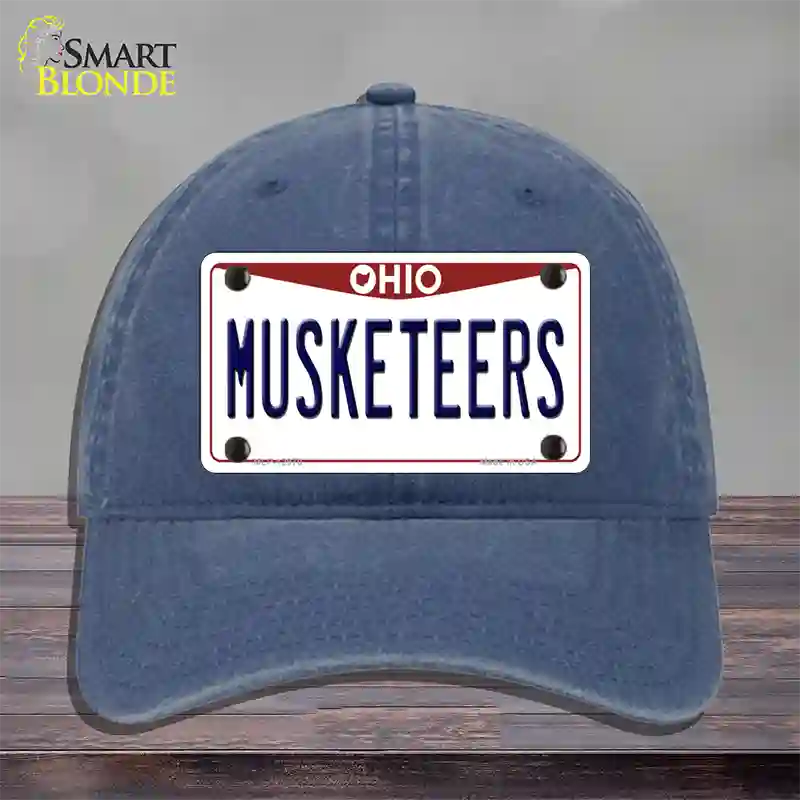Musketeers Novelty License Plate Hat Unconstructed Cotton / Navy
